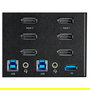 StarTech Conmutador KVM 2 Puertos DisplayPort 1.2 para 2 Ordenadores - Soporta 4K UHD a 60Hz HDR y 3 Monitores con Hub USB 3.0 de 2 Puertos y Audio 5.1 - DP2KHDUSBA (3840 x 2160)