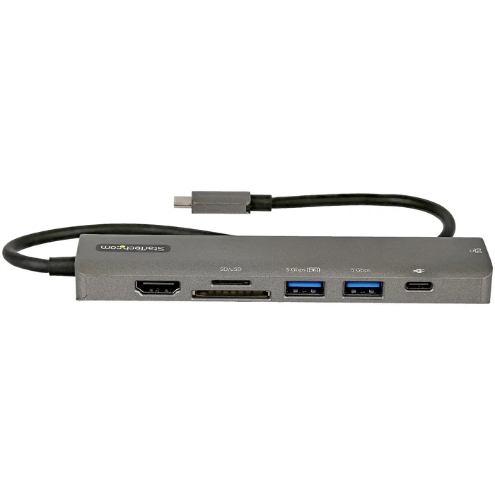 StarTech.com DKT30CHSDPD1 Docking Station USB-C 7-en/1 con HDMI 4K 60Hz, 2x USB-A 3.2, Ethernet Gigabit, Lector SD/microSD, USB Power Delivery 100W, Cable 30cm