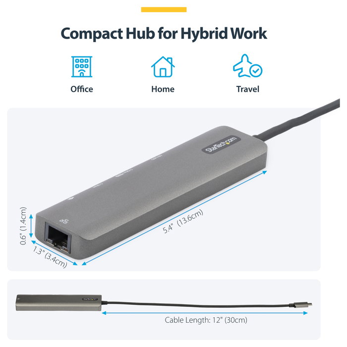 Startech.com Adaptador Multipuertos USB-C Docking Station a HDMI 2.0 4K 60Hz 100W Power Delivery