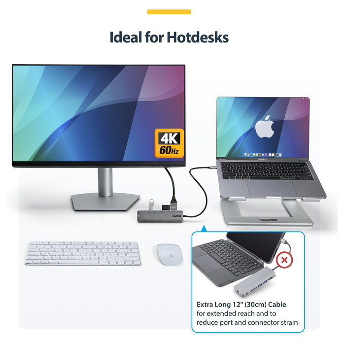 Startech.com Adaptador Multipuertos USB-C Docking Station a HDMI 2.0 4K 60Hz 100W Power Delivery
