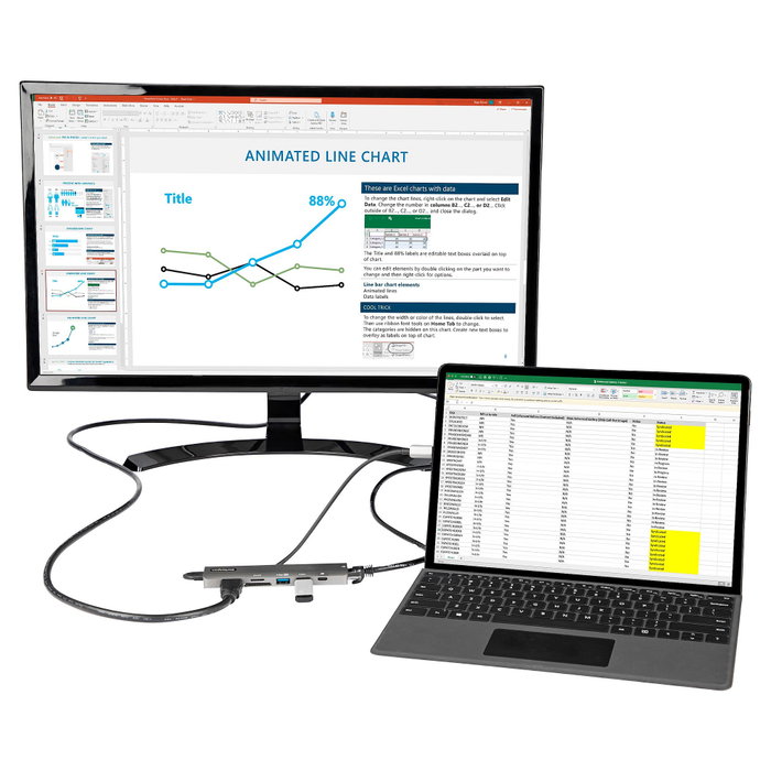 Startech.com Adaptador Multipuertos USB-C Docking Station a HDMI 2.0 4K 60Hz 100W Power Delivery