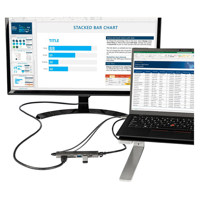 Startech.com Adaptador Multipuertos USB-C Docking Station a HDMI 2.0 4K 60Hz 100W Power Delivery