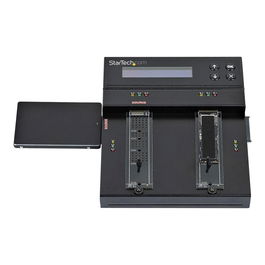 StarTech.com Clonador y Borrador Autónomo de Unidades M.2 SATA/PCIe NVMe para HDD/SSD, Hasta 7 GB/min, Cumple NIST SP800-88, Incluye Cables SATA