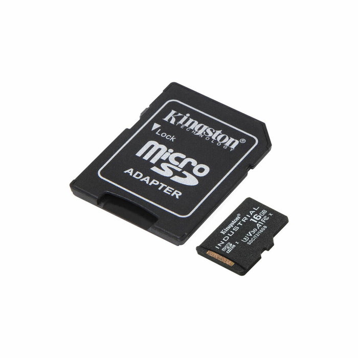 Kingston Tarjeta microSDHC Industrial 16 GB con adaptador SD