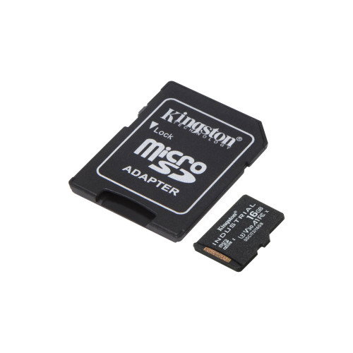 Kingston SDCIT2/16GB Memoria Flash MicroSDHC 16 GB Clase 10 UHS-I U3 V30 A1 Industrial