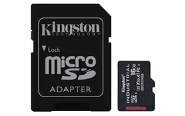 Kingston Tarjeta de Memoria Industrial microSDHC 16 GB UHS-I U3 V30 A1 Clase 10 - Resistente para Condiciones Extremas, Lectura 100MB/s, Escritura 80MB/s, con Adaptador SD