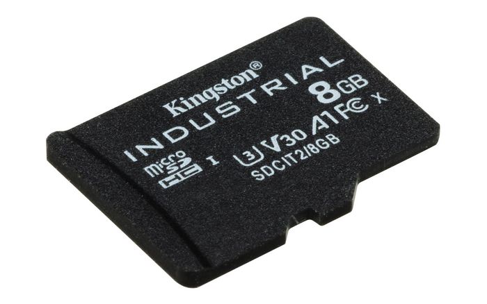 Kingston 8GB Tarjeta microSD Industrial Class 10 UHS-I U3 V30 A1 TLC NAND 3.3V adaptador Kingston 8GB Tarjeta microSD Industrial Class 10 UHS-I U3 V30 A1 TLC NAND 3.3V adaptador