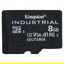 Kingston MicroSDHC Industrial 8GB 100MB/s Clase 10 A1