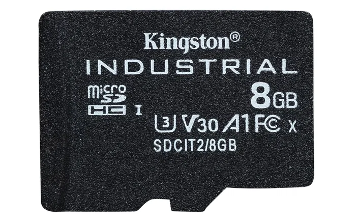 Kingston MESDCIT2/8GB Tarjeta microSD Industrial 8GB microSDHC UHS-I Clase 10 A1 V30 U3 pSLC - Adaptador SD, Resistente para Condiciones Extremas