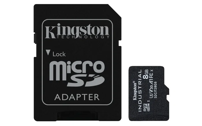 Kingston MESDCIT2/8GB Tarjeta microSD Industrial 8GB microSDHC UHS-I Clase 10 A1 V30 U3 pSLC - Adaptador SD, Resistente para Condiciones Extremas