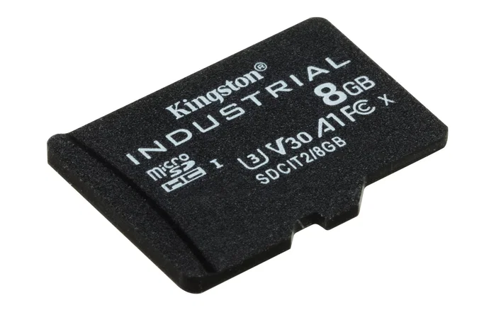 Kingston MESDCIT2/8GB Tarjeta microSD Industrial 8GB microSDHC UHS-I Clase 10 A1 V30 U3 pSLC - Adaptador SD, Resistente para Condiciones Extremas