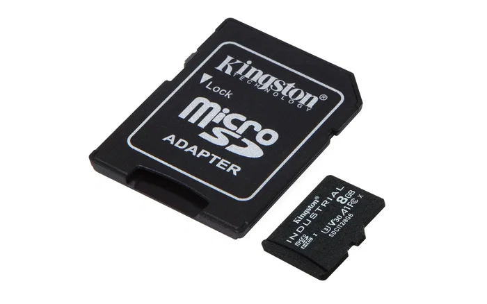 Kingston MESDCIT2/8GB Tarjeta microSD Industrial 8GB microSDHC UHS-I Clase 10 A1 V30 U3 pSLC - Adaptador SD, Resistente para Condiciones Extremas