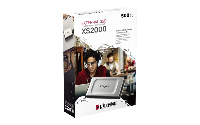 Kingston XS2000 500 GB Negro y Plata
