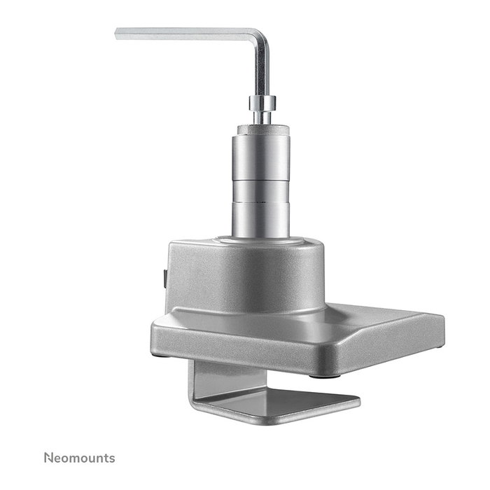 NewStar NM-D775SILVERPLUS Brazo de Monitor de Escritorio con Resorte de Gas, para Pantallas Curvas/Planas de 10 a 49 Pulgadas, Hasta 18 kg, Plata
