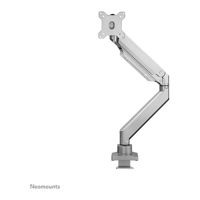 NewStar NM-D775SILVERPLUS Brazo de Monitor de Escritorio con Resorte de Gas, para Pantallas Curvas/Planas de 10 a 49 Pulgadas, Hasta 18 kg, Plata