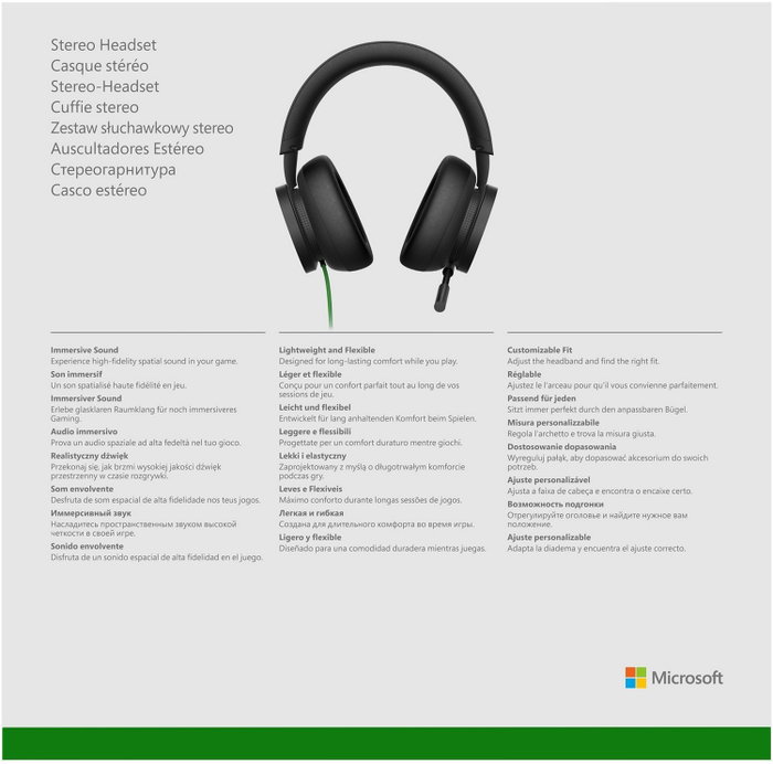 Microsoft Xbox Stereo Headset Auriculares Gaming Negro Microsoft Xbox Stereo Headset Auriculares Gaming Negro
