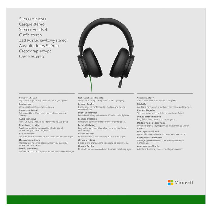 Microsoft Xbox Stereo Headset Auriculares Gaming Negro Microsoft Xbox Stereo Headset Auriculares Gaming Negro