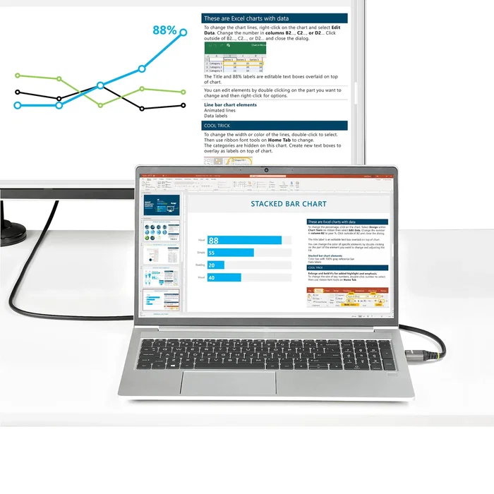 StarTech Cable HDMI Premium High Speed 2.0 Certificado - 4K Ultra HD 60Hz HDR10 ARC Dolby Vision - 3 Metros - HDMMV3M - Negro/Gris