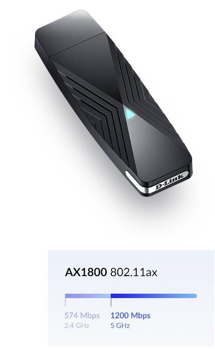 D-Link DWA-X1850 Adaptador USB Wi-Fi 6 AX1800
