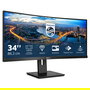Philips 345B1C/00 Monitor Curvo 34" WQHD (3440x1440) 100Hz 4ms VA, USB-C Hub, Altavoces, VESA, HDMI/DP, Negro