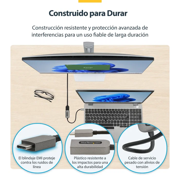 StarTech.com Adaptador USB-C a HDMI 4K 60Hz HDR10 StarTech.com Adaptador USB-C a HDMI 4K 60Hz HDR10