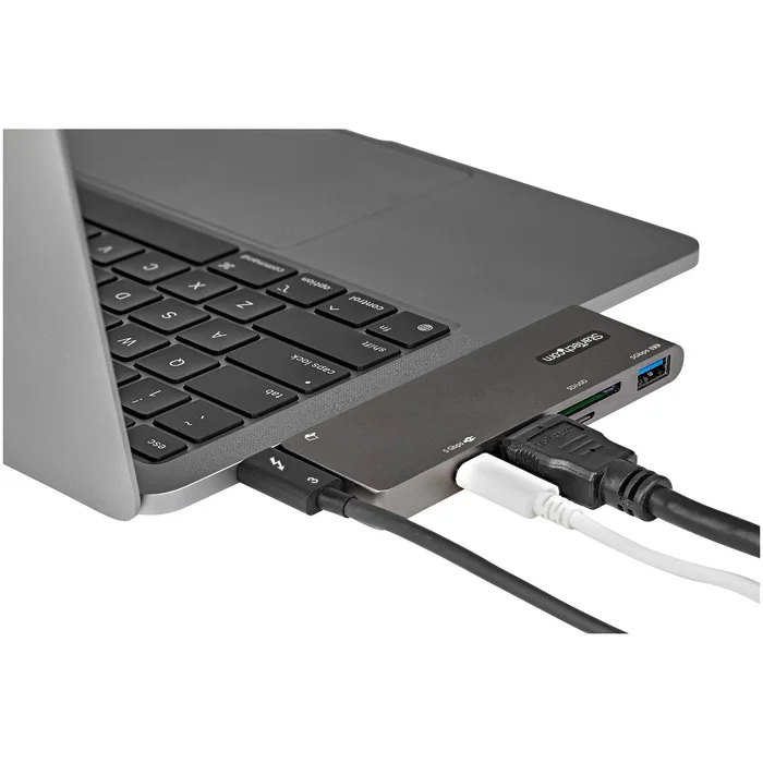 StarTech.com DKT30CMHSDPD Adaptador Multipuerto USB-C a HDMI 4K 30Hz, USB 3.2 Gen 1, PD 100W, Lector SD/MicroSD, Compatible con MacBook Pro/Air (Intel y M1-M5), ChromeOS, PC
