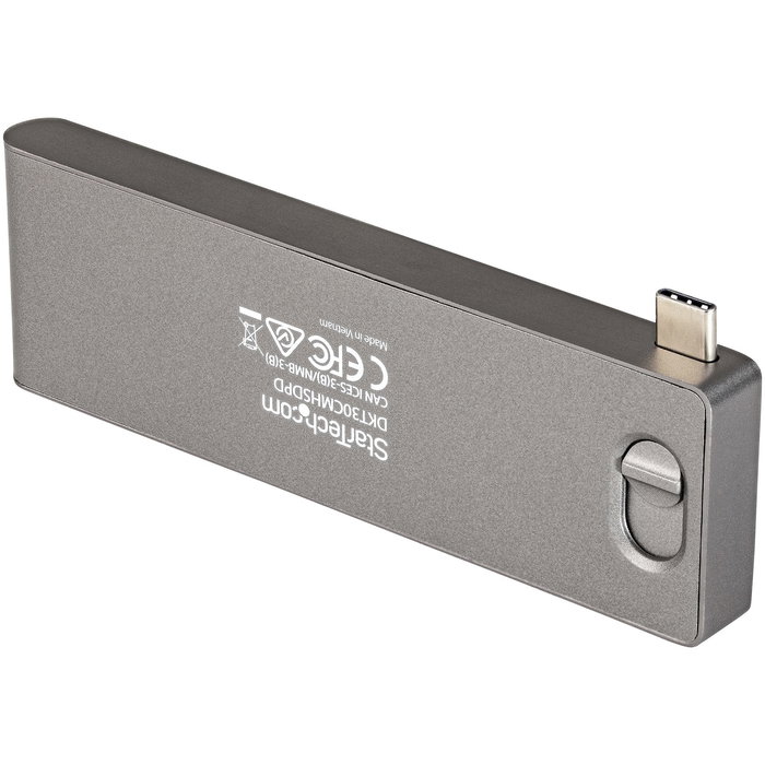 StarTech.com DKT30CMHSDPD Adaptador Multipuerto USB-C a HDMI 4K 30Hz, USB 3.2 Gen 1, PD 100W, Lector SD/MicroSD, Compatible con MacBook Pro/Air (Intel y M1-M5), ChromeOS, PC