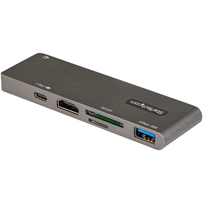 StarTech.com DKT30CMHSDPD Adaptador Multipuerto USB-C a HDMI 4K 30Hz, USB 3.2 Gen 1, PD 100W, Lector SD/MicroSD, Compatible con MacBook Pro/Air (Intel y M1-M5), ChromeOS, PC