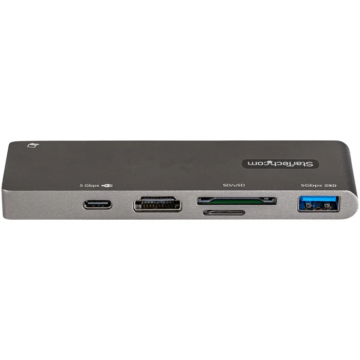 StarTech.com DKT30CMHSDPD Adaptador Multipuerto USB-C a HDMI 4K 30Hz, USB 3.2 Gen 1, PD 100W, Lector SD/MicroSD, Compatible con MacBook Pro/Air (Intel y M1-M5), ChromeOS, PC