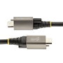 Startech Cable USB-C Macho a Macho 1m USB 3.2 Gen 2 (10 Gbps) con Tornillo de Fijación Superior, Power Delivery 100W PD 3.0 y DisplayPort 1.4 Alt Mode (8K/60Hz), Negro/Gris