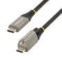 Startech Cable USB-C Macho a Macho 1m USB 3.2 Gen 2 (10 Gbps) con Tornillo de Fijación Superior, Power Delivery 100W PD 3.0 y DisplayPort 1.4 Alt Mode (8K/60Hz), Negro/Gris