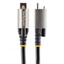 Startech Cable USB-C Macho a Macho 1m USB 3.2 Gen 2 (10 Gbps) con Tornillo de Fijación Superior, Power Delivery 100W PD 3.0 y DisplayPort 1.4 Alt Mode (8K/60Hz), Negro/Gris