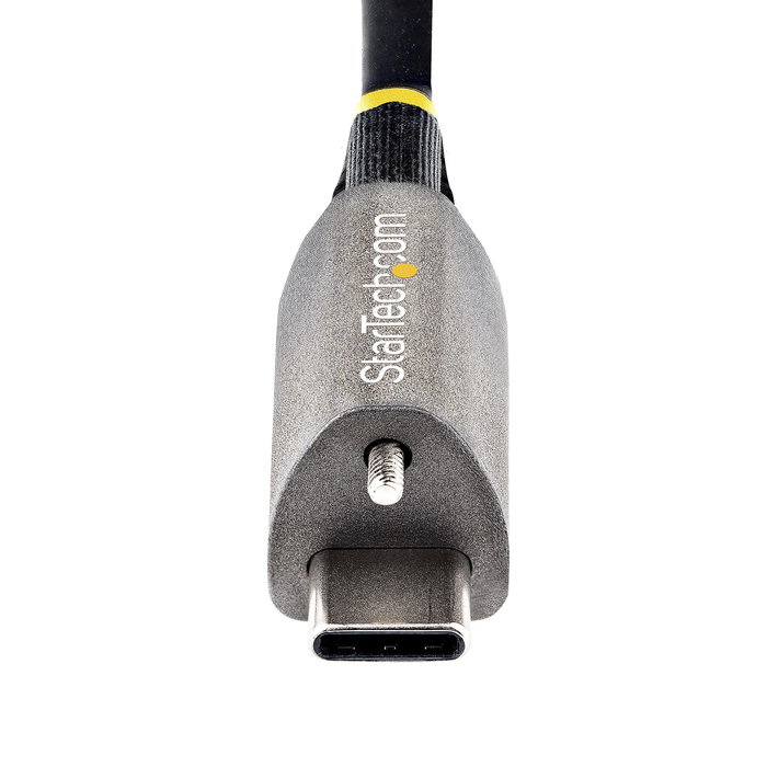 Startech Cable USB-C Macho a Macho 1m USB 3.2 Gen 2 (10 Gbps) con Tornillo de Fijación Superior, Power Delivery 100W PD 3.0 y DisplayPort 1.4 Alt Mode (8K/60Hz), Negro/Gris