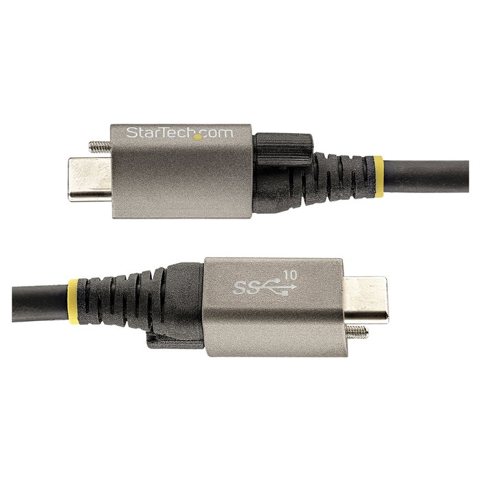 StarTech.com Cable USB-C de 1 m con Tornillo de Fijación, 10 Gbps, USB 3.2 Gen 2, 100W PD