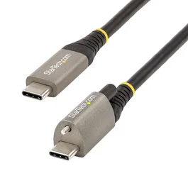 StarTech.com Cable USB-C de 1 m con Tornillo de Fijación, 10 Gbps, USB 3.2 Gen 2, 100W PD