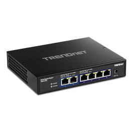 TRENDnet TEG-S762 Switch de 6 Puertos 10G Ethernet (100/1000/10000) Negro - Capacidad de Conmutacion 60 Gbit/s