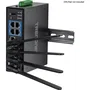 TRENDnet TI-W100 Router Inalámbrico Industrial Gigabit Ethernet AC1200, Doble Banda 2.4GHz/5GHz, 4 Puertos LAN, Carcasa Metálica IP30, Negro