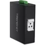 TRENDnet TI-W100 Router Inalámbrico Industrial Gigabit Ethernet AC1200, Doble Banda 2.4GHz/5GHz, 4 Puertos LAN, Carcasa Metálica IP30, Negro
