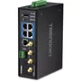 TRENDnet TI-W100 Router Inalámbrico Industrial Gigabit Ethernet AC1200, Doble Banda 2.4GHz/5GHz, 4 Puertos LAN, Carcasa Metálica IP30, Negro