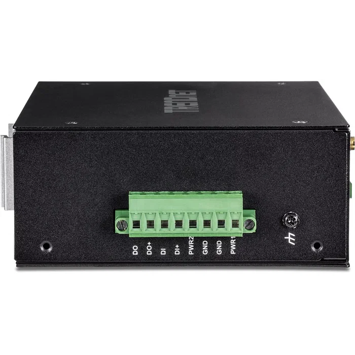 TRENDnet TI-W100 Router Inalámbrico Industrial Gigabit Ethernet AC1200, Doble Banda 2.4GHz/5GHz, 4 Puertos LAN, Carcasa Metálica IP30, Negro