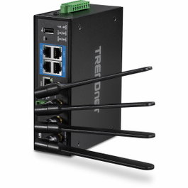 Trendnet TI-W100 Router Inalámbrico Industrial AC1200 Doble Banda Negro