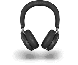 Jabra Evolve2 75 Headset Inalámbrico y Alámbrico On-Ear Bluetooth Negro con Cancelación de Ruido Activo para Oficina/Centro de Llamadas