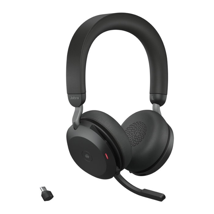 Jabra Evolve2 75 USB-C MS con base de carga, negro