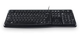 Logitech K120 Teclado USB para Empresas, Diseño Resistente a Salpicaduras, Teclas Cómodas y Silenciosas, Durabilidad 10 Millones de Pulsaciones
