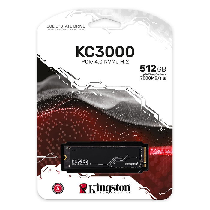 Kingston KC3000 M.2 512GB NVMe PCIe 4.0 x 4 SSD para PC/portátil