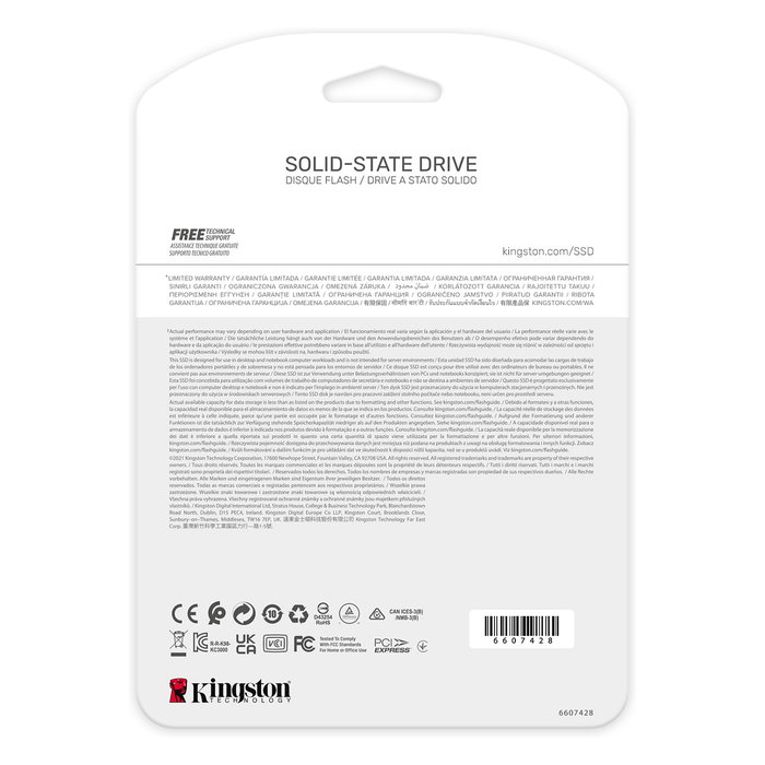 Kingston KC3000 M.2 512GB NVMe PCIe 4.0 x 4 SSD para PC/portátil