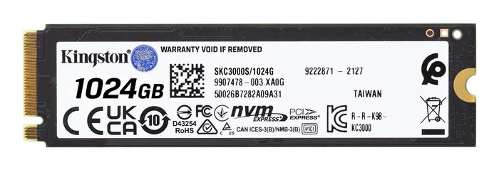 Kingston KC3000 1 TB M.2 2280 NVMe PCIe 4.0 con Disipador