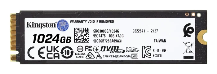 Kingston KC3000 1 TB M.2 NVMe PCIe 4.0 SSD