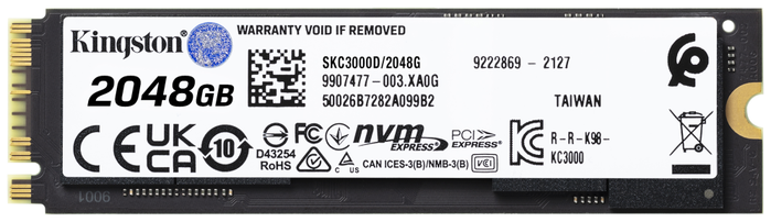 Kingston KC3000 2 TB M.2 2280 NVMe PCIe 4.0 SSD