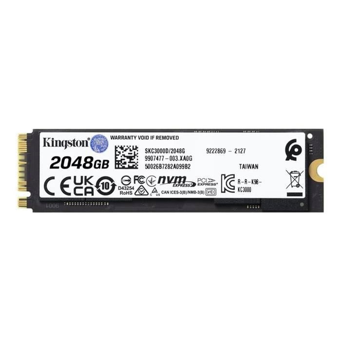 Kingston KC3000 2 TB M.2 2280 NVMe PCIe 4.0 SSD
